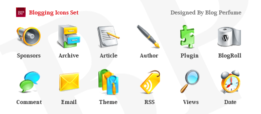 Shiny & Attractive Icons for Blogging