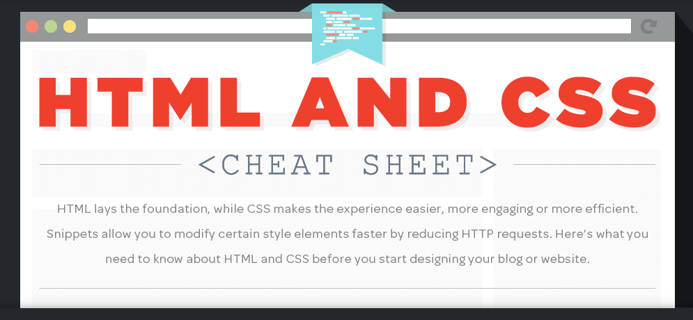 Weekly Infographic: HTML and CSS Cheat Sheet!